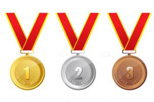 Gold,silver and bronze medal